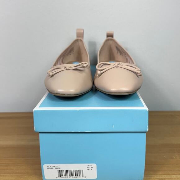 New Draper James Taylor Flats in Beige Leather Women's Size 6 - Picture 3 of 9